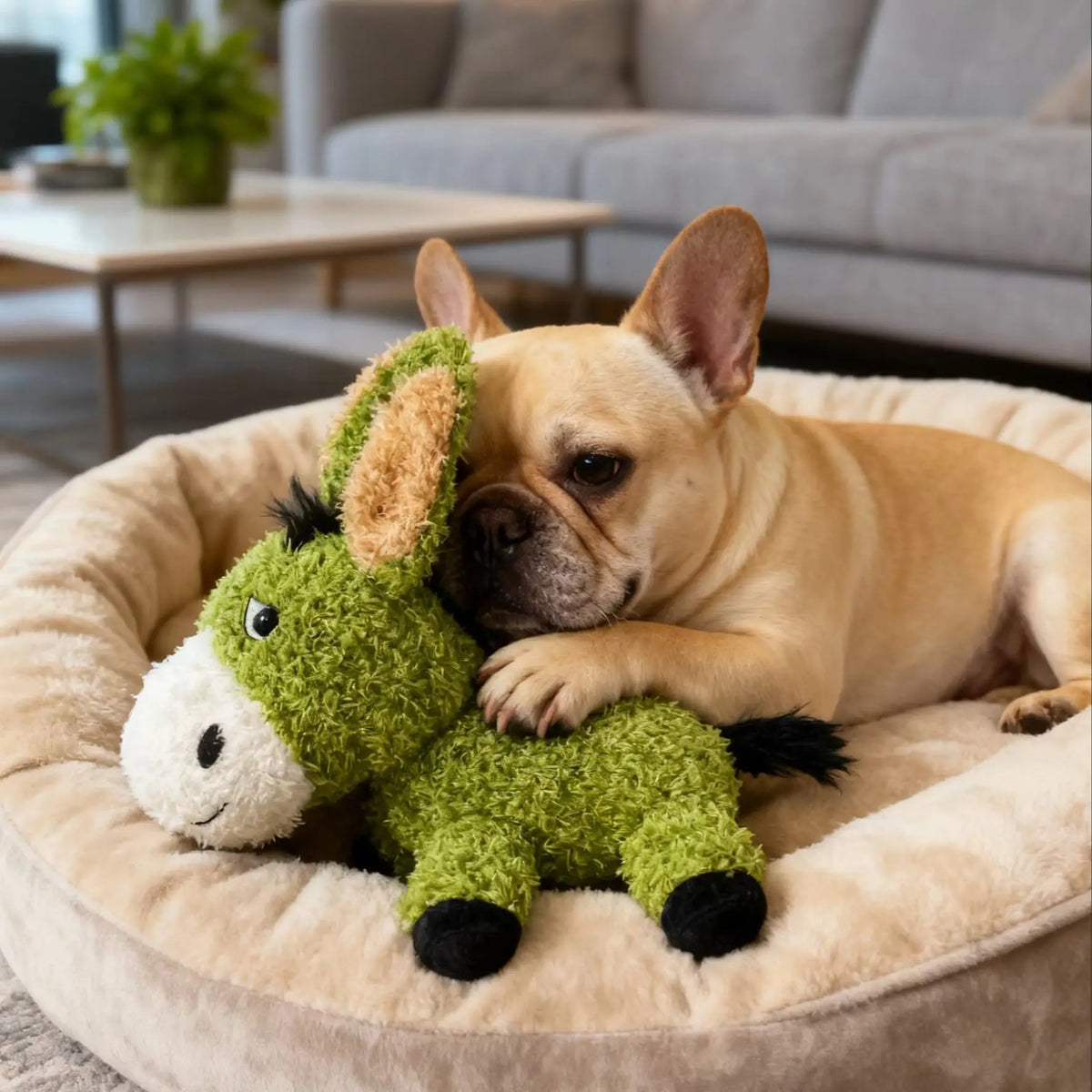 Interactive Plush Donkey Dog Toy