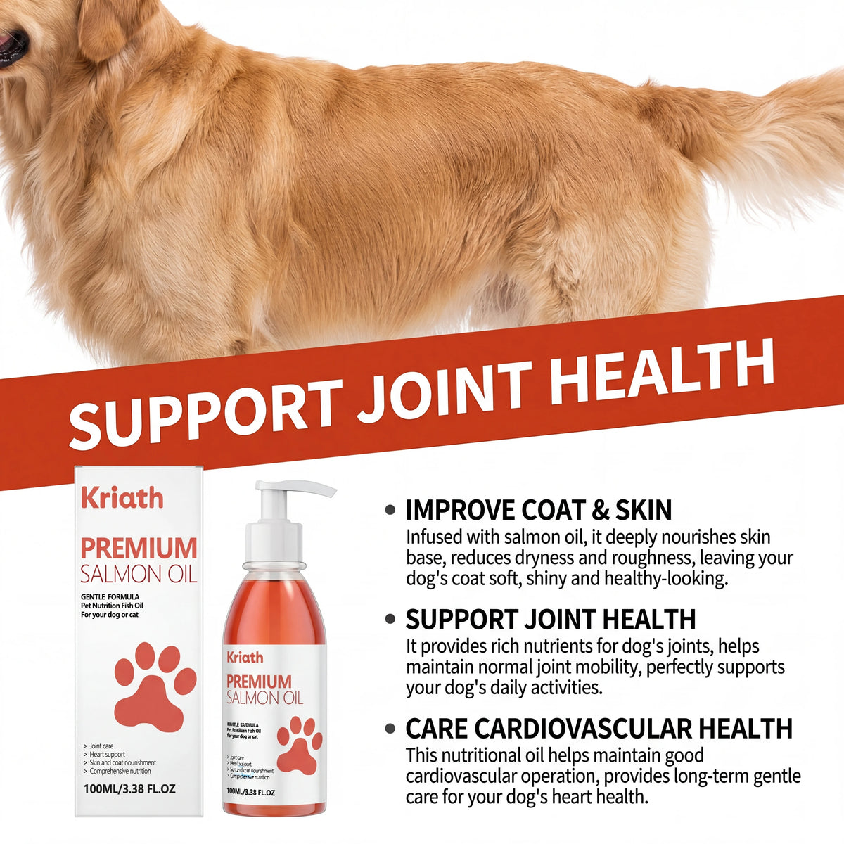 Omega-3 Salmon Oil for Dogs & Cats