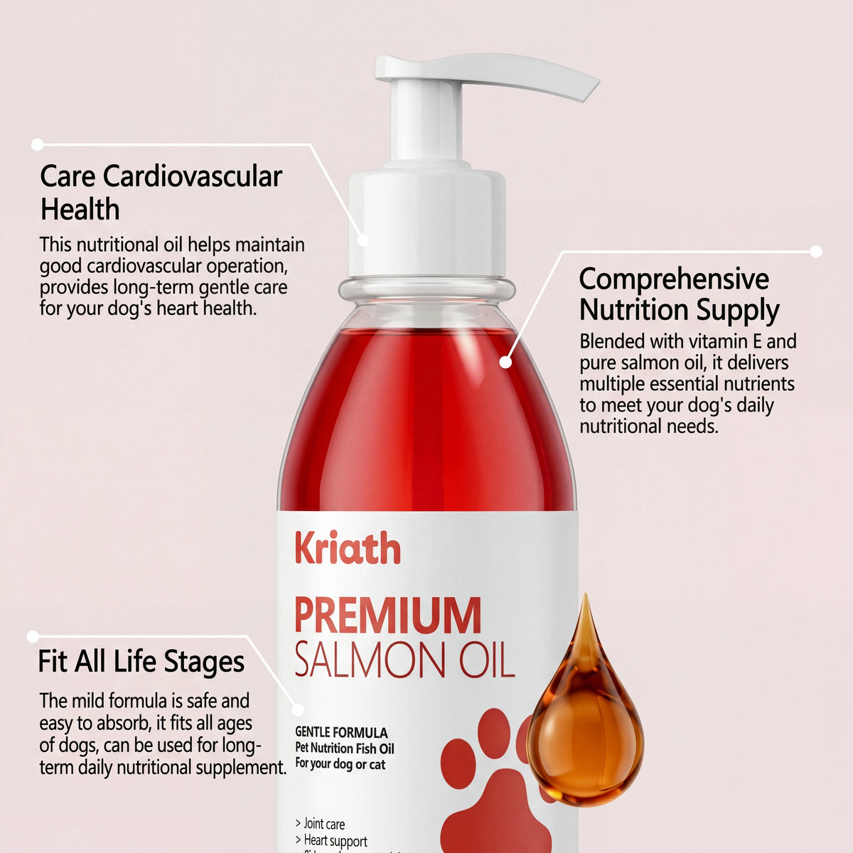 Omega-3 Salmon Oil for Dogs & Cats