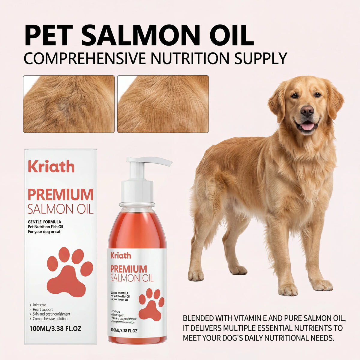 Omega-3 Salmon Oil for Dogs & Cats